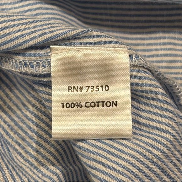 Sister Mary Size Small Blue Striped Sandy Blouse Embroidered Boho Cottagecore - Picture 4 of 6